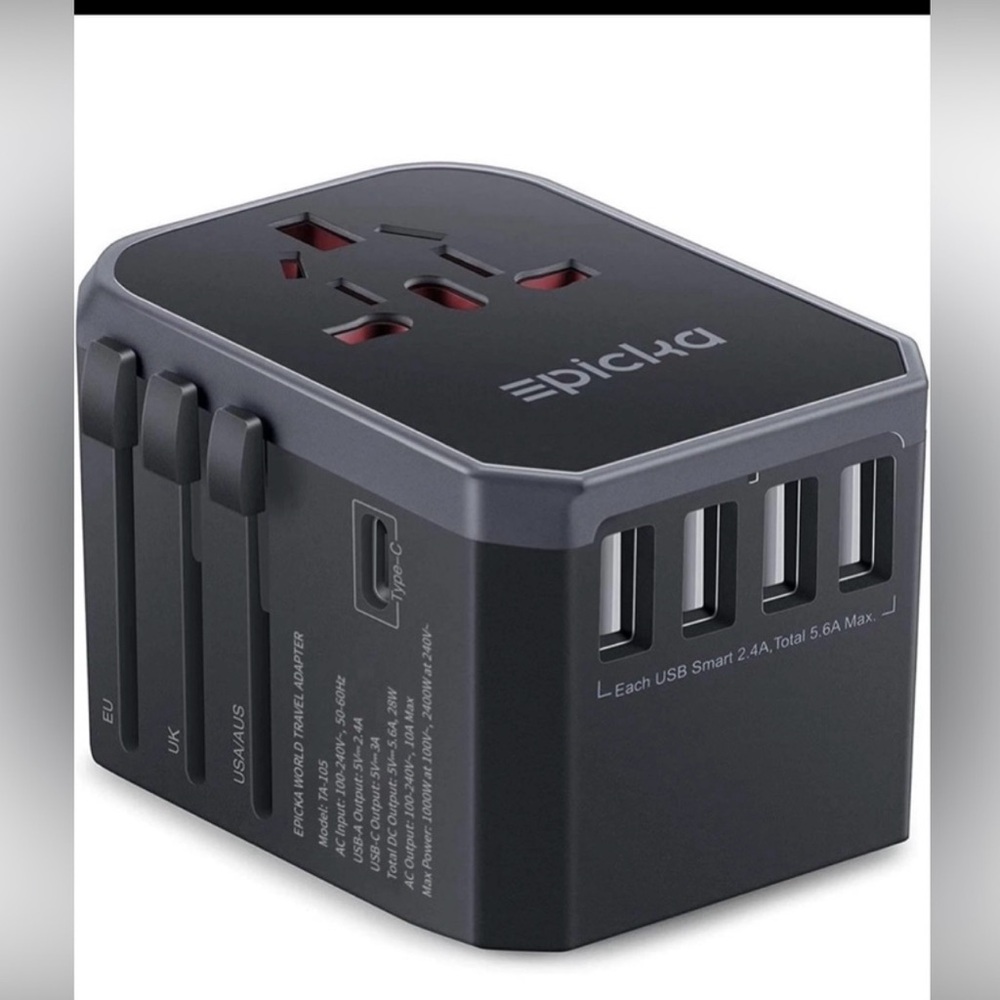 Universal Travel Adapter European Travel Plug Power Adapter International & CASE - Picture 6 of 11